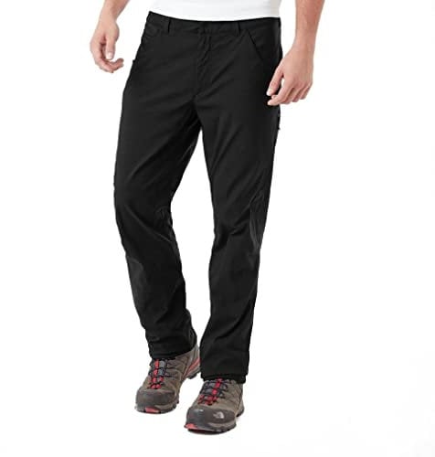 Berghaus Men's Ortler 2.0 Walking Trousers | Water Resistant | Comfortable Fit | Breathable, Black/Black, 28 30
