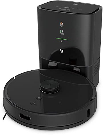 VIOMI S9 Robot aspirateur et Balai Version DE avec Station d'aspiration (Puissance d'aspiration 2800 Pa, autonomie de la Batterie 220 Min, réservoir combiné de poussière 300 ML/Eau 250 ML, capteurs