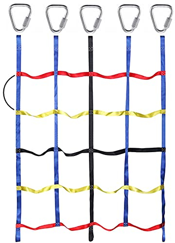 JAWSEU Kinder Kletternetz - Kletternetz Kinder Outdoor Schaukel Kletterwand, Kinder Kletternetz Outdoor Ribbon Net, Für Freiensport-Entwicklungstraining, Garten