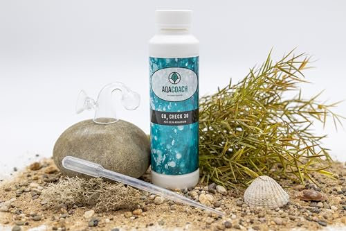 AQACoach Set CO2 Dauertest aus Glas + Check 30mg/L - 250ml | Aquarium | Indikatorlösung | Testflüssigkeit | incl. Pipette