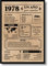 Carte d'anniversaire 1978 | Cadeau d'anniversaire | Année de naissance 1978 | Poster Anniversaire Vintage | Anniversaire Homme | Anniversaire Femme | Affiche Décoration Fête (1978)
