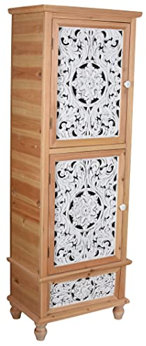 Mandala Schrank Vintage Hochschrank Flurschrank Boho Dielenschrank 51cm Breit Wäscheschrank vic603 Palazzo Exklusiv