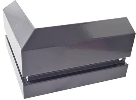 Renoplast® C2 Aluminium Sockelecke | Grad: 90° Aussen Graphit | Sockelleiste Sockelbekleidungen Sockel Profil Fußleisten | Terrasse Gartenhaus Balkonen | Belüfteten Fußböden