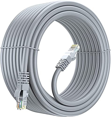 Link-e : Cable Reseau Ethernet Haut Débit RJ45 25m Cat.6 Gris Compatible Connexion Internet, Box, Routeur, TV, Ordinateur, PC, Decodeur, Console, PS5, PS4, Xbox, Switch...