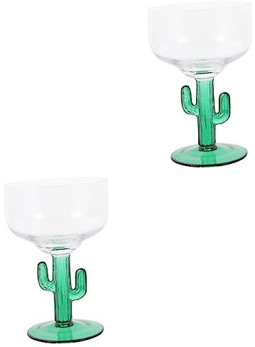 UPKOCH 2 Pcs Cactus Wine Glass Retro Glasses Crystal Glasses Margaritas Glasses Drinking Tumbler Hawaii Mug Red Wine Glasses Home Goblet Creative Drinking Cup Creative Goblet Pineapple