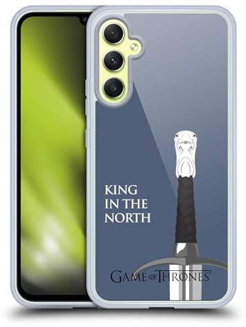 Head Case Designs Offizielle HBO Game of Thrones Longclaw King North Grafiken Gel Handyhülle Hülle [Militärischer Schutzgrad] Kompatibel mit Samsung Galaxy A34 5G