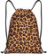 JAYWIS Leopardenmuster Druck Kordelzug Taschen, Schwimmen Pe Tasche Wasserdichte Kordelzug Sport Tasche, Turnbeutel Für Sport Schule Strand Urlaub Schwimmen Trave, Leopardenmuster, S