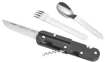 Couteau Bivouac Multifonction - Made in France - Noir