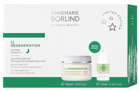 ANNEMARIE BÖRLIND LL REGENERATION VITALISIERENDE NACHTCREME IM GESCHENKSET (65ml) - Fördert Zellerneuerung, Straffung und Vitalisierung, Mildert Irritationen, Rötungen und Spannungsgefühle