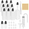 GOTFUN 10 Stück Tropfflasche 50ml, 2x10ml Leere Quetschflasche Plastikflaschen Dropper Bottle mit Kindersicherung Deckel Inkl. Trichter Etiketten Transfer Pipette