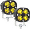 Willpower 2 gelbe LED Arbeitsscheinwerfer, 3 Zoll 40W LED Scheinwerfer, Led fernscheinwerfer für Auto Bagger Anhänger Traktoren LKW SUV offroad