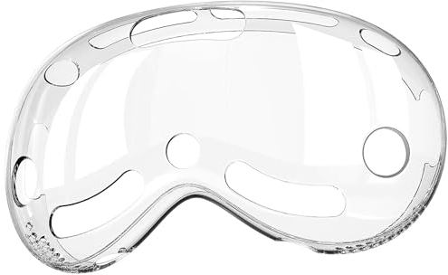 Durchsichtiges Vordergehäuse für Vision Pro: AIYAAIYA Kratzfeste Transparente Weiche TPU Schutz-hülle Kompatibel mit Apple Vision Pro VR Headsets Zubehör 2024