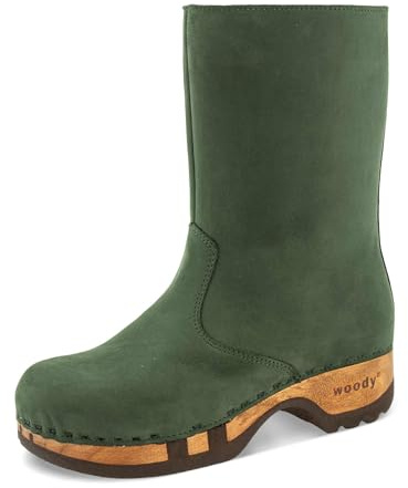 woody Damen Rose Clog Stiefel, Forest, 40 EU