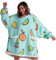 BEDSURE Hoodie Decke mit Ärmeln und Kapuze - Kuscheldecke mit Ärmeln Sherpa Kuschelpullover Damen als Geschenke für Frauen, Orange, 95x83cm