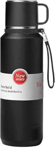 XUDREZ Thermal Flask 1 L - Keeps 24 Hours Hot and Cold Drinks - 316 Stainless Steel Water Bottle with Layered Filter, Leakproof Vacuum Insulated Bottles with Lid Serves As A Cup for Tea Work Milk