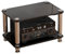 GUAWJRZDP 4-stufiger Hi Fi Regal, Audio Rack Hi Fi Regal Aus Gehärtetem Glas, Plattenspieler Regal Aus Edelstahl, Medienständer-Turm, Chwarz Audio Rack Hi Fi Regal(2-Tier)