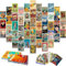 FGXY 100pcs Poster Set, Rockband Posters, Retro Musik Konzert Album, Vintage Raumdekoration, Film-Wandcollage-Set, Geeignet für die Dekoration von Schlafzimmerwänden, Gepäck, Möbeloberflächen, etc