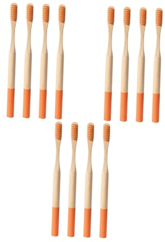 Healvian 3sets Zahnbürste Erwachsene Zahnbürste Extra Sauber Borsten Holz Zahnbürsten Heimgebrauch 4 Stücke * 3