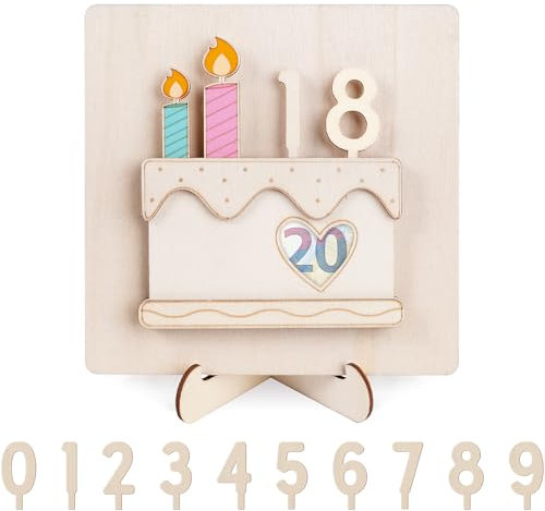 ARTREE Geldgeschenke Geburtstag aus Holz, DIY Geldgeschenke Verpackung mit Ständer, Geburtstagskarte Geldgeschenk Kreativ Geldgeschenk Geburtstag für Frauen Männer Geburtstag