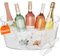 Lifewit 6,5 L Flaschenkühler mit Eisschaufel, Kunststoff Sektkühler Schale (38 × 18 × 20 cm), Großer Eiskübel mit Griffen für Wein, Bier, Champagner, Getränke, Vorratsbehälter für Obst, Gemüse