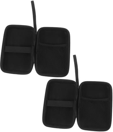 Vaguelly 2pcs Eva Blood Storage Case Portable Zippered Electronics Carrying Pouch Compact Diabetes Testing Supplies Organizer for Travel and Daily Use