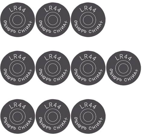 Fazvncv Lot de 10 piles bouton LR44 357 357A A76 GPA76 1,5 V pour calculatrices, lumières LED, montres jouets