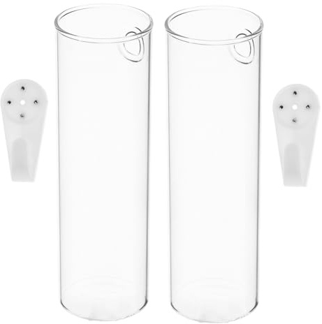 Gatuida 2 Pezzi da Parete in Vetro Trasparente Fioriera Appesa e Resistente per e Piante Decorazione Murale con Design e Funzionale