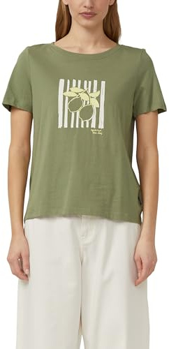 s.Oliver Damen T-Shirt – Jersey, Frontprint, Rundhalsausschnitt