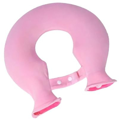 Docache PVC Nackwärmeflasche mit weicher Fleece-Abdeckung | Wärmetherapie für Nacken, Schultern & Rücken | Geruchlos, waschbar, wiederverwendbar (Rosa)