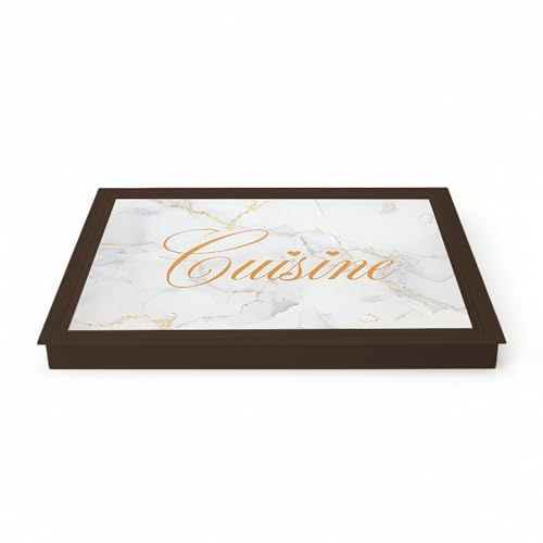 PARAMAISON Copripiano Cucina per Induzione e Gas 55x80 cm | Legno Effetto Marmo Noce | Coperchio Protettivo Piano Cottura 4 Fuochi in Pezzo Unico