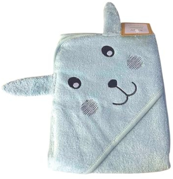Baby Kapuzenbadetuch mit niedlichem Tier » Badetuch 76 x 76 cm » Kleinkind Bade Handtuch mit Kapuze » 100% reine Baumwolle
