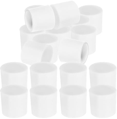 SAFIGLE 50pcs Door Stopper Replacement Caps for Spring and Hinge-Mounted Door Stops, White Plastic Material, Easy Replacement with Wall Protection for Home and Office Use