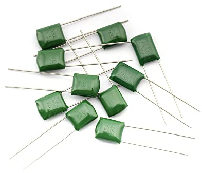 Musiclily Gitarre Kondensator Polyester Capacitor 2A333J 0,033uF 100V für E-Gitarre Bass, Grün (10 Stück)