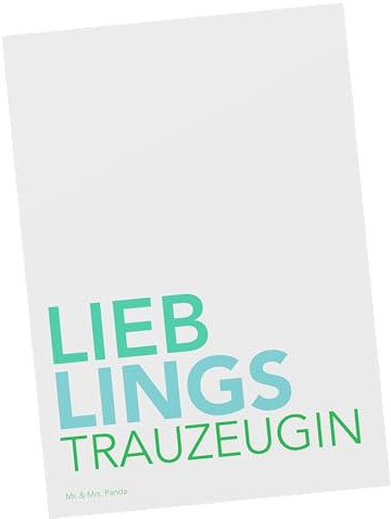 Mr. & Mrs. Panda Postkarte Trauzeugin - Geschenk, Ansichtskarte, Spruch, Hochzeit, Postkarten, Grußkarte, Ansichtskarten, Heirat, Trauung, Geschenkidee, bildkarte, Freundin