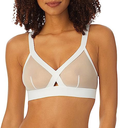 DKNY Intimates Damen Sheers Wirefree Softcup Bügelloser BH, Weiß (White Bj), X-Large