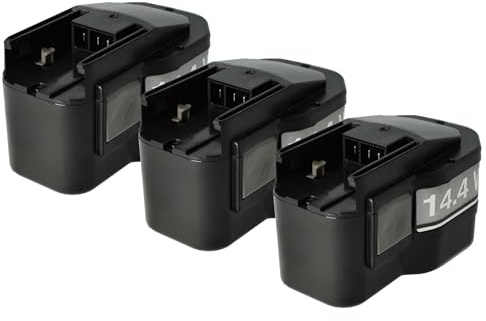 vhbw 3 x NiMH Battery 1500 mAh (14.4 V) Compatible with Power Tool Tools Milwaukee LokTor P 14.4 TX, P 14.4 TXC, PDD 14.4 X, S 14.4 TX