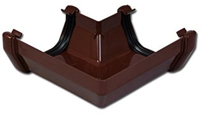 Brown Square Guttering and Downpipe - Gutter and Pipe Fittings - Gutter Angle 90 Degree