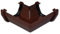 Brown Square Guttering and Downpipe - Gutter and Pipe Fittings - Gutter Angle 90 Degree