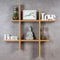 levandeo Hashtag Regal 75x75cm Wandregal Holz Wildeiche Eiche Bücherregal Hängeregal Ablage Steckregal