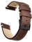 Ritche Lederarmband mit Schnellverschluss, 18 mm, 19 mm, 20 mm, 21 mm, 22 mm, 23 mm oder 24 mm, für Damen und Herren, Valentinstagsgeschenk für Sie oder Ihn, Dunkelbraun / Weiß / Schwarz, 20MM,