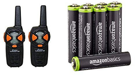 Stabo Elektronik 20100 - Stabo Freecomm Funkhandy, schwarz & Amazon Basics Vorgeladene NI-MH AAA-Akkus - Akkubatterien (1.000 Zyklen, typisch 800mAh, 1.2 V,minimal 750mAh) 8 Stück