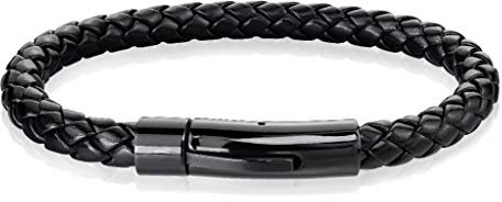 Tapsi´s Coolbodyart ® PU-Leder Armband für Herren und Damen Schwarz, Braun geflochten mit Magnetverschluss Silber, Gold, Schwarz, Roségold