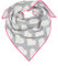 Zwillingsherz Dreieckstuch Stola Schal mit Kaschmir und Wolle für Kids Mädchen Jungen Kinder - Hochwertiges Cashmere Halstuch mit Herz-Print und Neon Rand - Perfekt für Sommer Herbst Winter