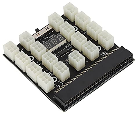 Agatige PCI-E 17x 6-Polige 12-V-Mining-Server-Netzteiladapter-Konverterplatine mit LED-Anzeige für DPS-1200FB A/DPS-1200QB A/PS-2751-5Q