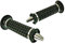 2 CNC Lenker Griffe Gasdrehgriff Gummi Motorrad Roller Moped Ø 22mm L 120mm mit Lenkerende, Schwarz und Silber