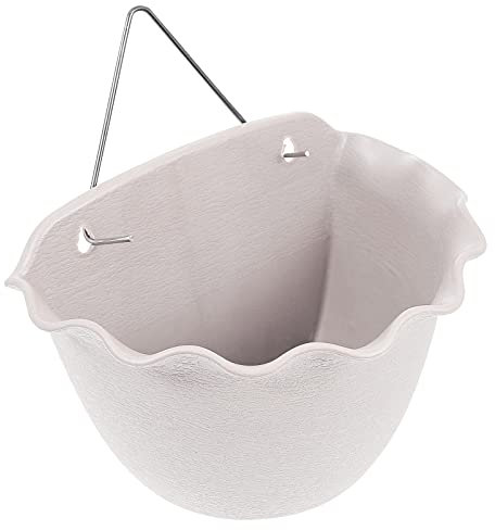 BESTonZON Hängenden Blumentopf Wand Kunststoff Blumentopf mit Haken Und Nahtloser Nagel Hängepflanzgefäß Künstlicher Succulents Kaktus Blumenampel Wandtopf für Garten Büro Balkon Deko (Weiß