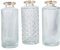 3er Set Blumenvasen Väschen aus Glas Boho Ornament rund transparent & Gold - Hochzeits-Deko Tisch-Dekoration Vintage/Boho Hochzeit Geburtstag Geburtstags-Feier Wohungs-Deko Blumen-Dekoration