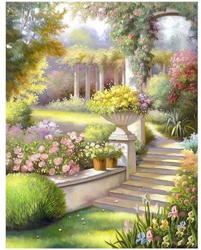DCIDBEI Eckige Steine Diamond Painting Bilder Groß Wonderland Landschaft 40x50cm Diamant Painting Quadrat Diamant DIY Diamond Painting Zubehör für Geschenk Malen mit Diamanten Blume Erwachsene Full