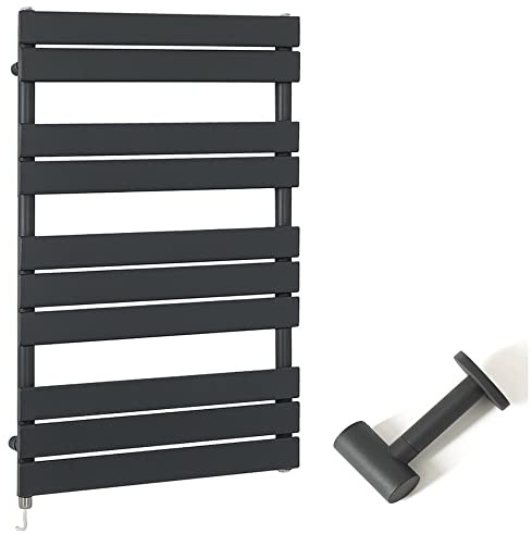Milano Lustro 600W Anthracite Flat Panel Electric Heated Towel Rail Cable Cover - 975mm x 600mm