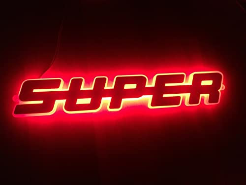 carexpart - Rote Farbe - (Super) LED Emblem Textlichter - Bestes Fahrzeugelektronik Licht Zubehör & kompatibel für alle LKW - 24V (40 x 8 x 1,5cm)